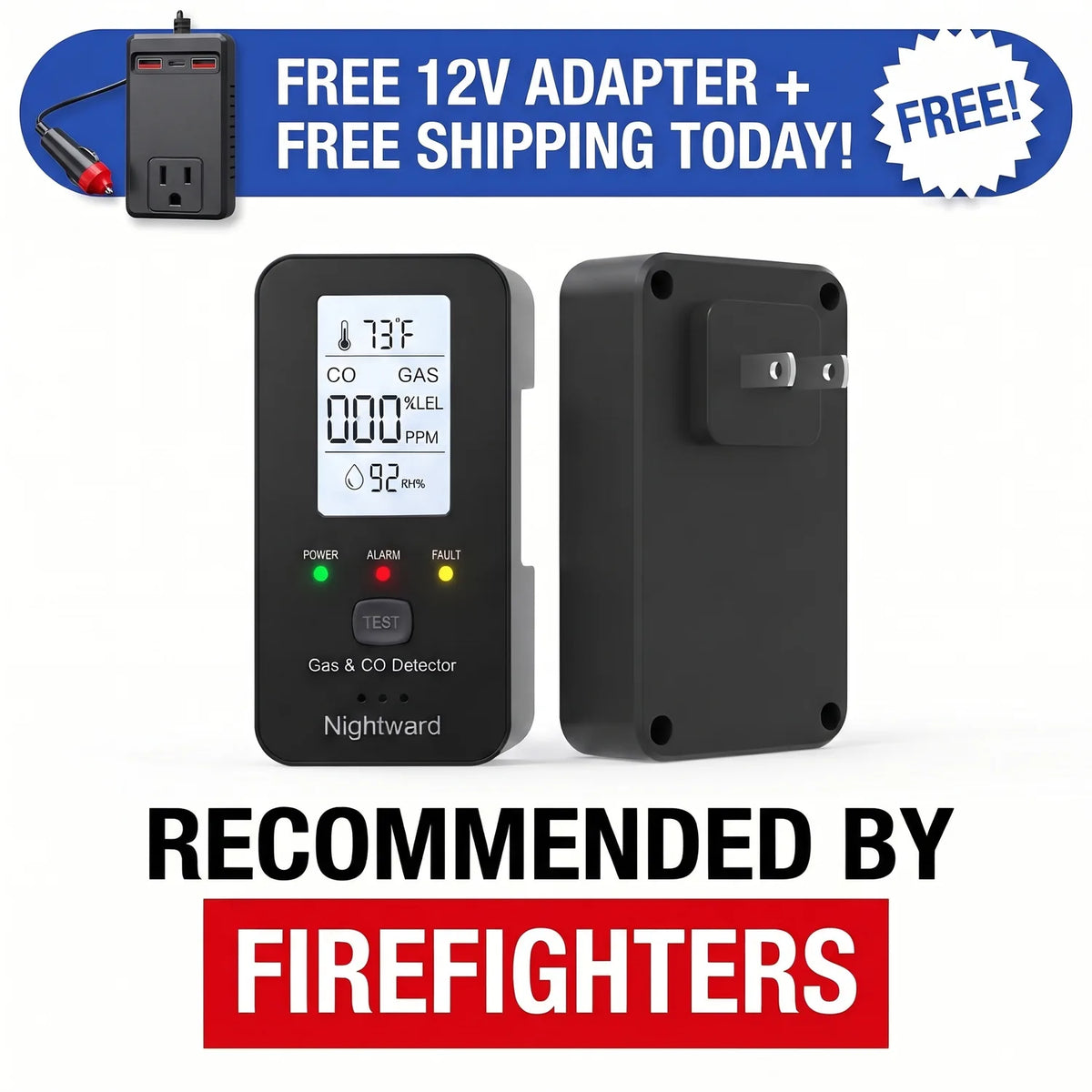 Nightward 4-in-1 CO Detector for RVs