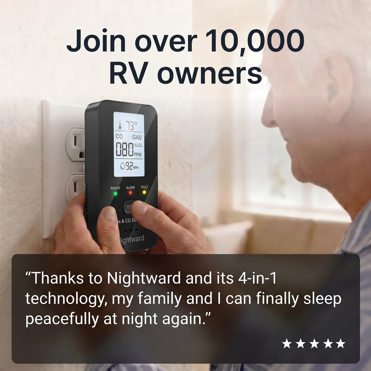 Nightward 4-in-1 CO Detector for RVs
